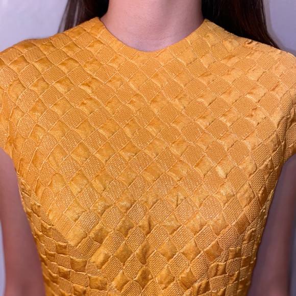 1950s Vintage Gold cocktail dress - Picture 1 of 3
